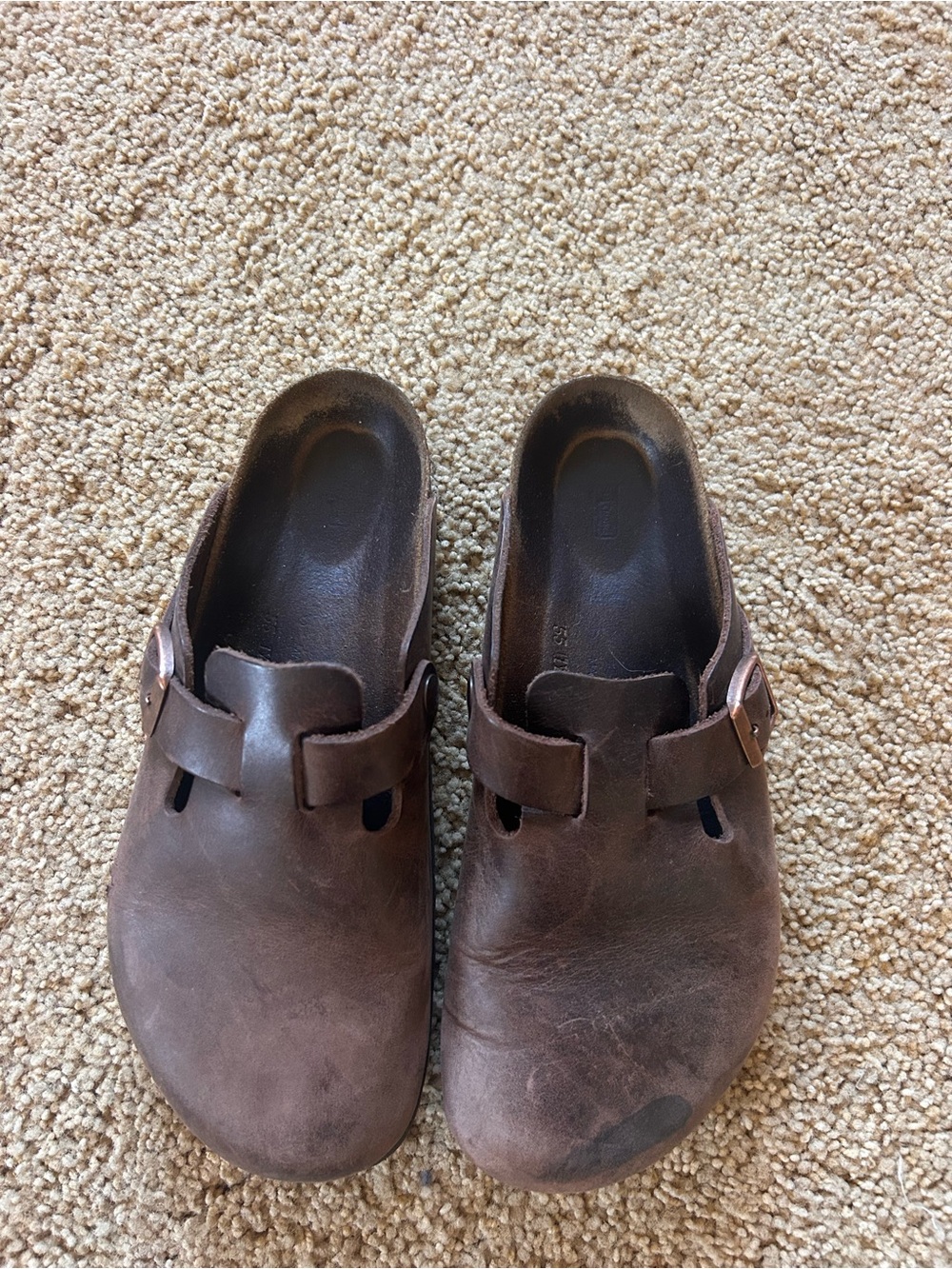 Birkenstock Brown Leather Clogs Mule
